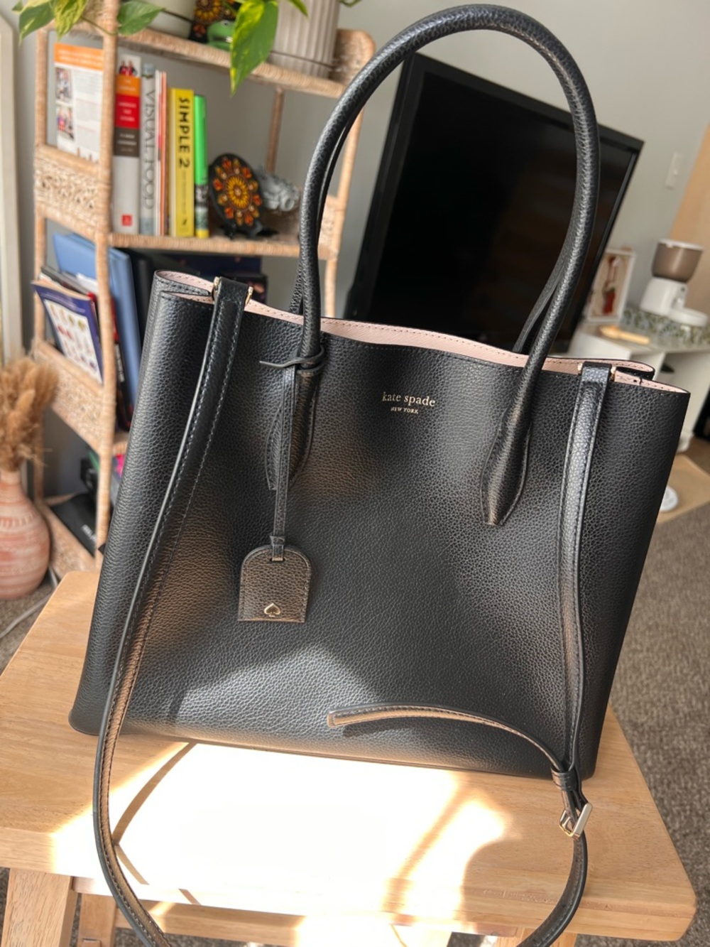 Kate Spade Eva Leather Pebbled Medium Tote